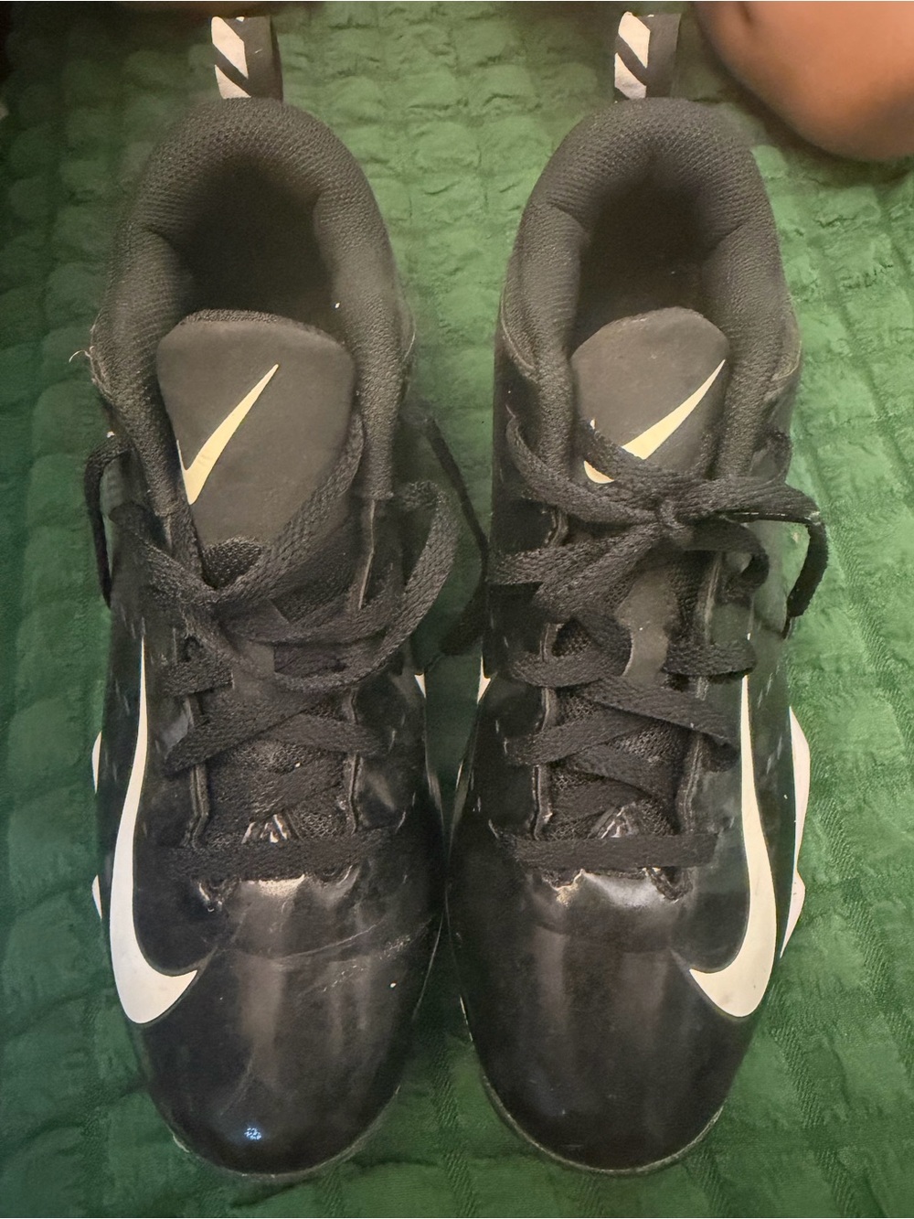 Nike Black Kids Sneakers with White Swoosh